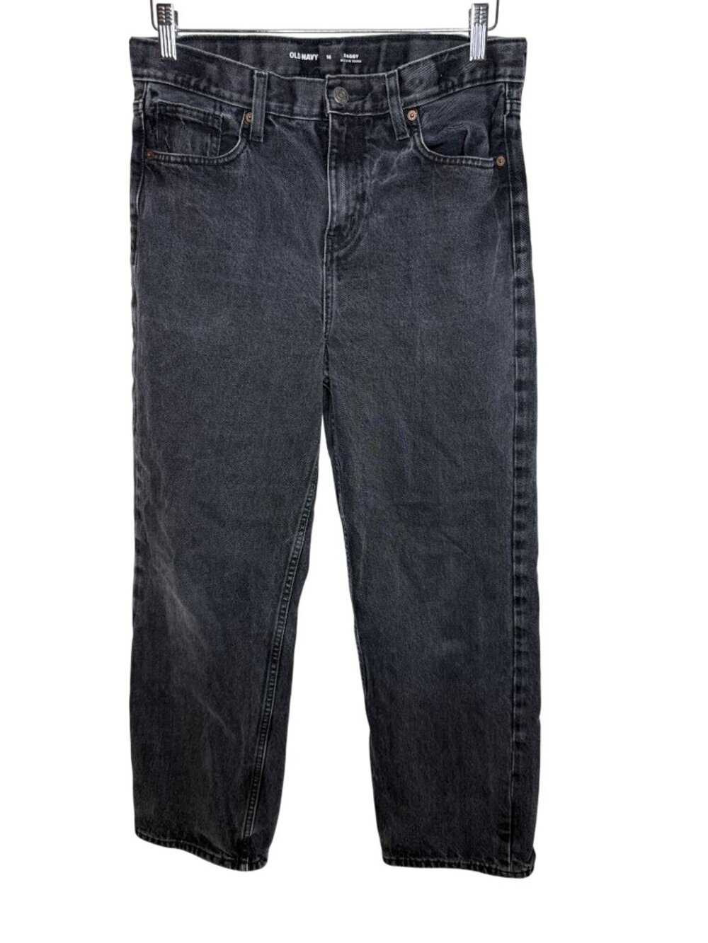 Old Navy Boys 16 Black Baggy Jeans Loose Fit Skater Y2K Streetwear